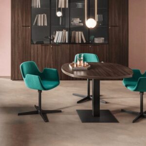Ariel – Woodside Meeting Table with Square Leg Base