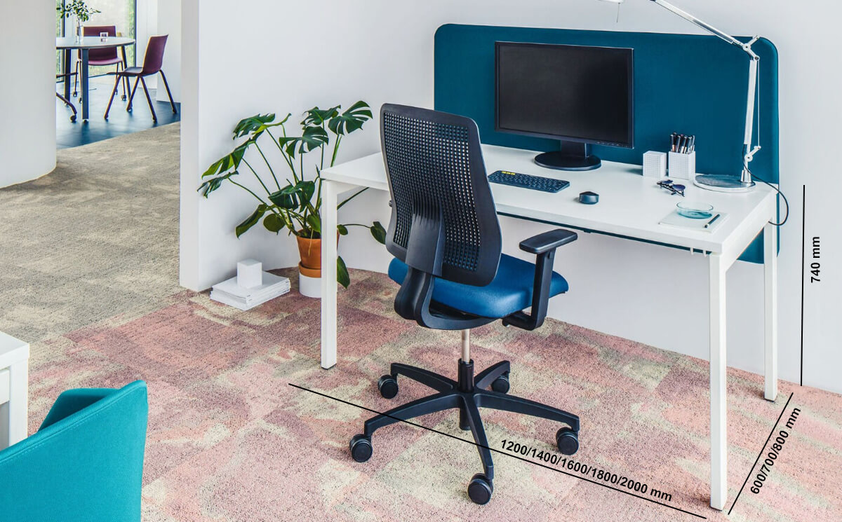 Perry – Straight Office Desk Size Img