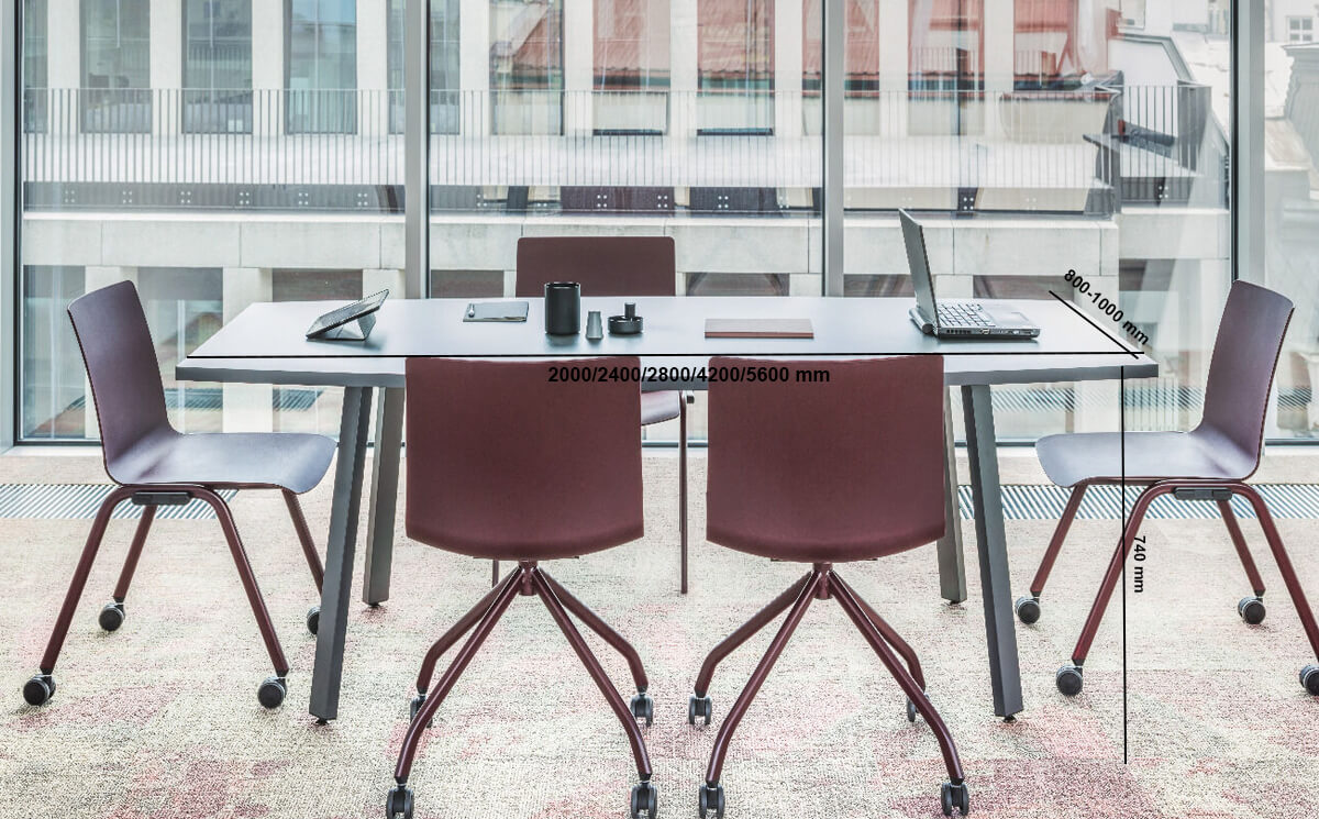 Solera – Barrel Shaped Meeting Table With White Legs