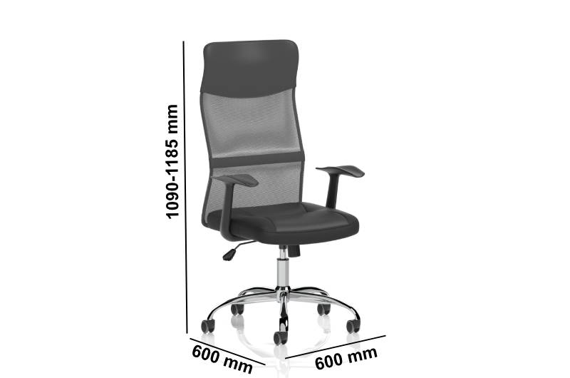 Auberry – Executive Mesh Chair With Arms Size