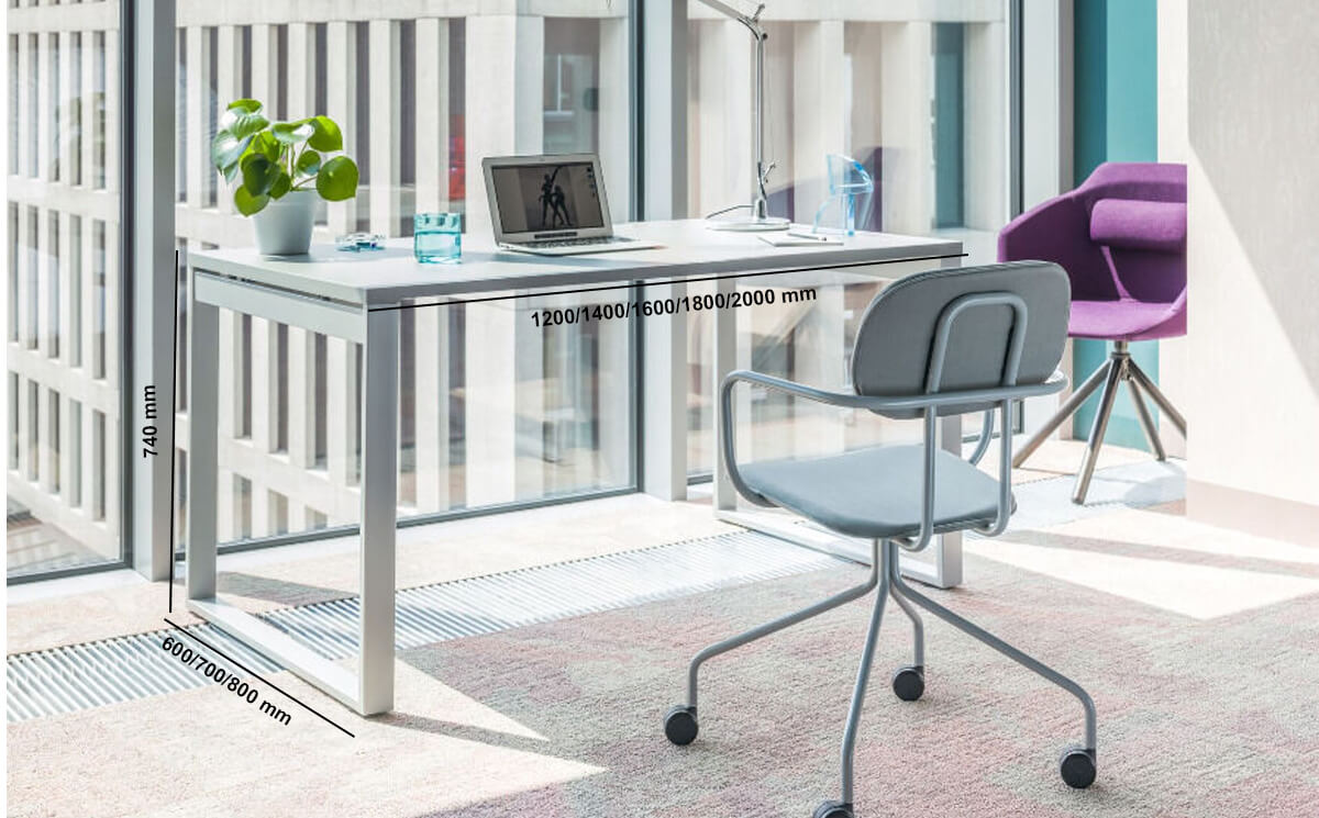 Bella – Office Desk With Ring Leg