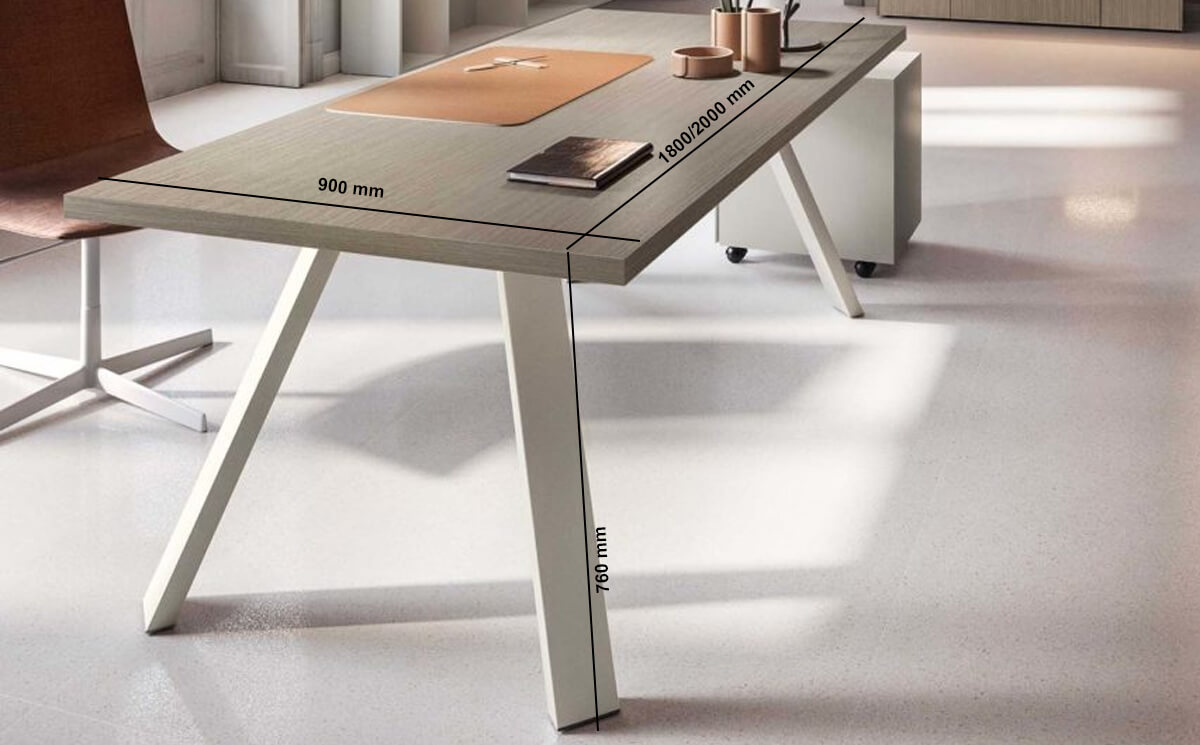 Brooklyn – Metal K Leg Executive Desk With Optional Credenza Unit