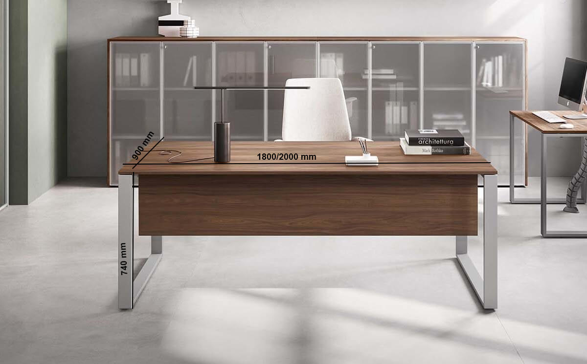 Gus – Ring Leg Wood Finish Executive Desk