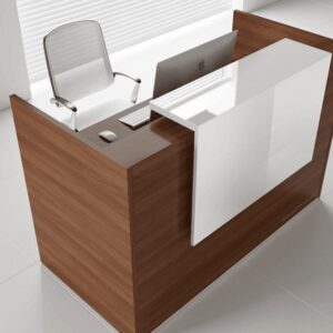 Andreas 3 – Reception Desk with Overhang Panel