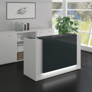 Roman 1 – Straight Reception Desk In White