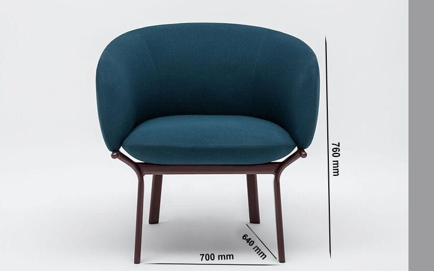 Apollo – Metal Frame Single Seater Armchair In Multicolour