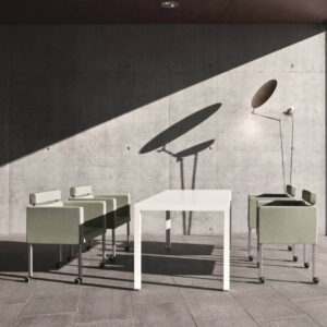 Dapper – Straight Armchair With Aluminium Legs Main Img