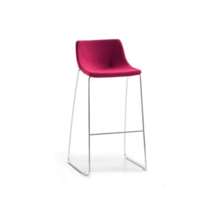 Dune –leather Bar Stool In Multicolour With Metal Fram 02