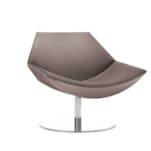 Duo – Fixed Low Back Chair With Round Stainless Steel Base Main Img