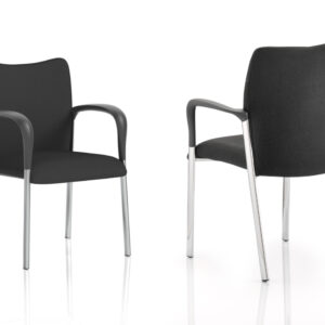 Elio – Visitor Chair In Multicolour Fabric Base With Arms 04
