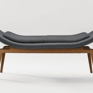 Betty – Two-Seater Bench with Wooden Legs