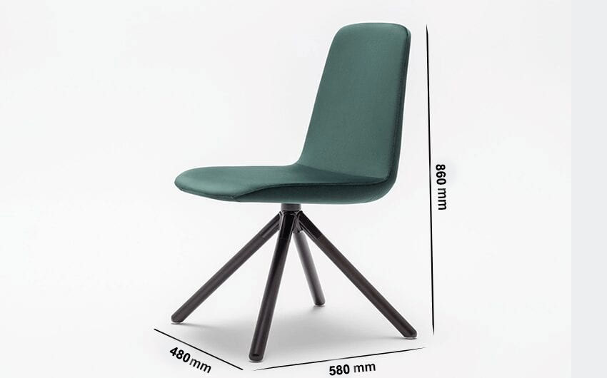 Ren – Modern Chair With Wood Finish Legs