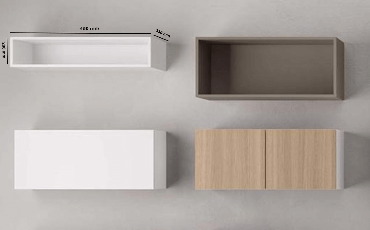 Size Casper – Small Woodside Open Wall Or Base Unit