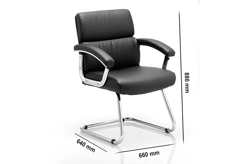Size Slade – Leather Executive Cantilever Visitor Chair
