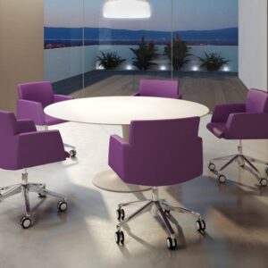 Vernon – Multicolour Armchair With Five Star Wheel Base