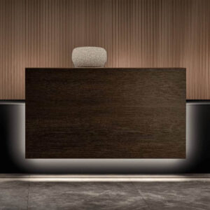 Luxor – Elegant Reception Desk With Optional Melamine Overhang Panel 02 1