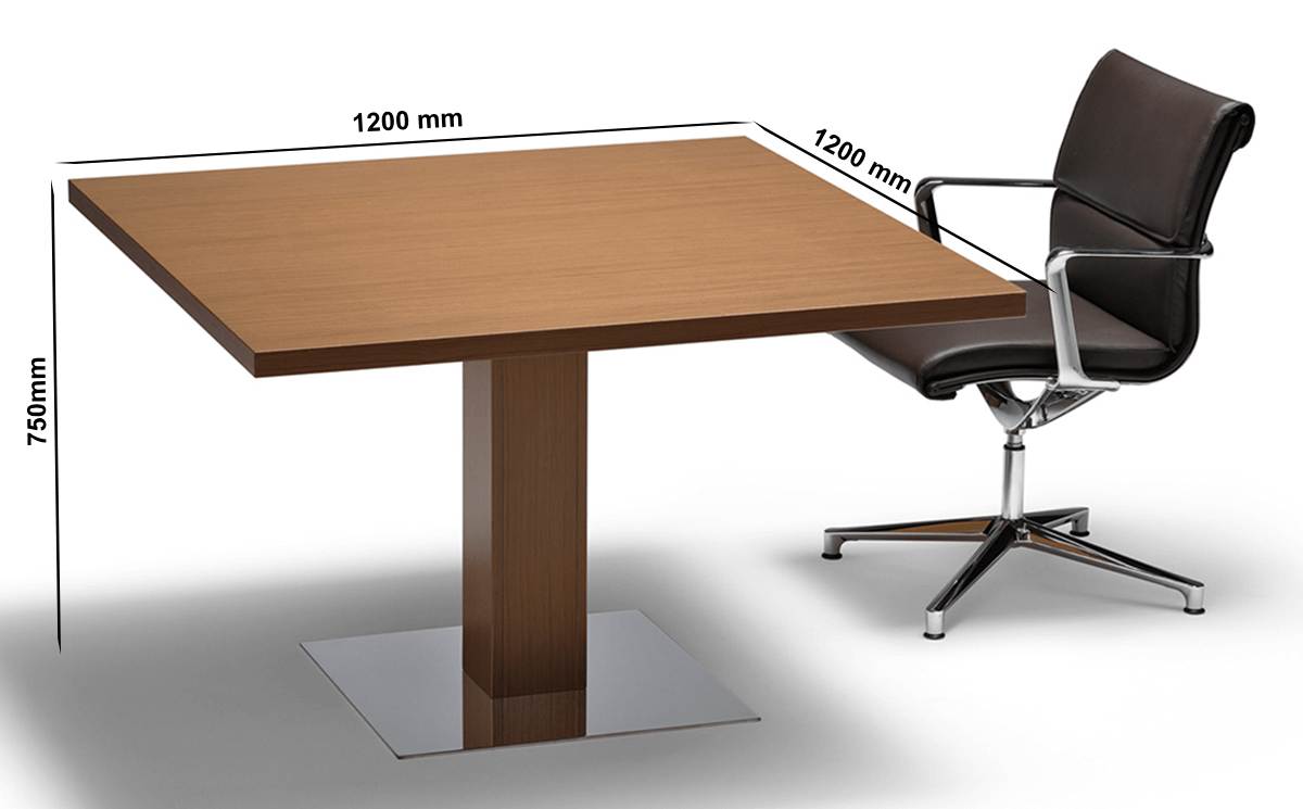 Size Arche Rectangular Meeting Tables With Chrome Base