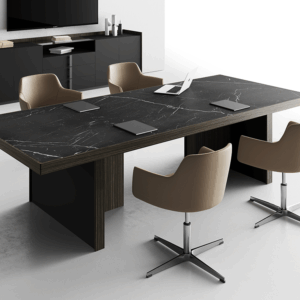 Vittoria Meeting Table In Thunder Night Matte Mainimg