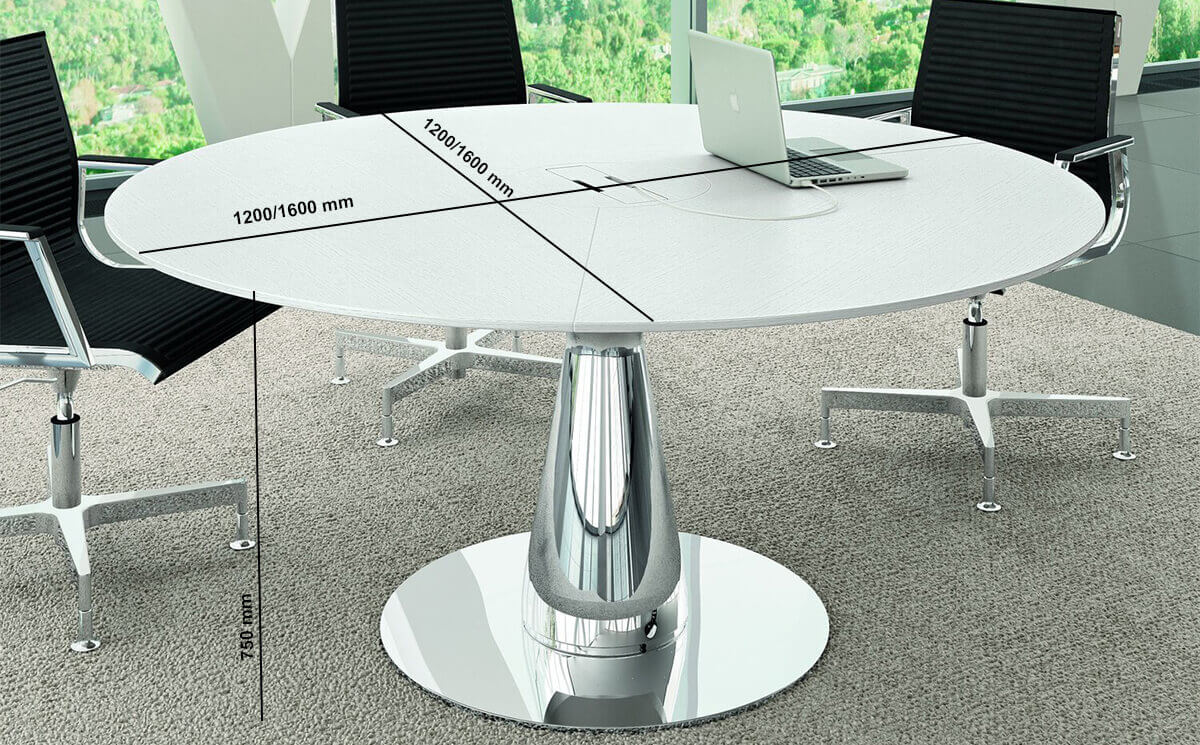 Yadon Round Oval Barrel Shape Meeting Table