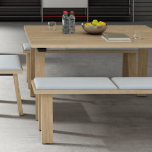 Yahya 1 Traditional Oak Table With Coated Legs