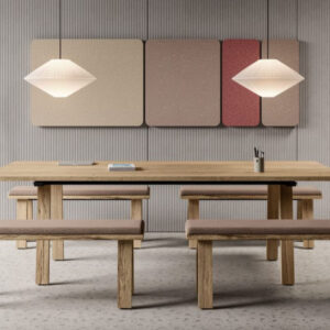 Yahya Traditional Oak Rectangular Meeting Table With Coated Legs Main Img