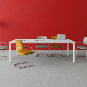 Eloise Rectangular Desk With Metal Legs Main Image