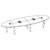 Large Elliptic Shape Table with Optional One-Way Top Access (14 Persons)