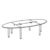 Medium Elliptic Shape Table with Optional Cable Ports (10 Persons)