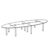 Large Elliptic Shape Table with Optional Cable Ports (14 Persons)