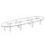 Extra Large Elliptic Shape Table with Optional Cable Ports (18 and 20 Persons)