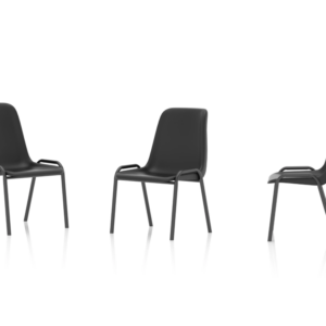 Duran – Black Polypropylene Stacking Visitor Chair 03 Img