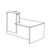 Small Desk (L1800 x D1080 x H1150 - Left Side DDA)(When Seated)