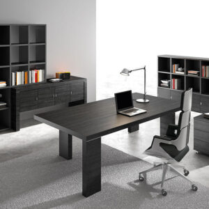 Alcee 5 Rectangular Meeting Room Table In Slab Legs Main Image