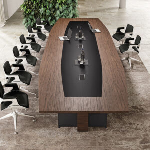 Antioch 2 Barrel Shaped Meeting Room Table With Modesty Panel 1