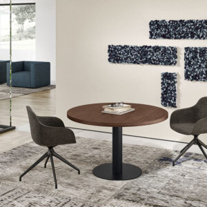 Bravvo 4 Round Meeting Room Table In Round Legs Main Image