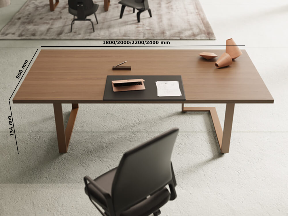 Romilda 1 – Modern & Quirky Executive Desk With Optional Credenza Unit Size Image