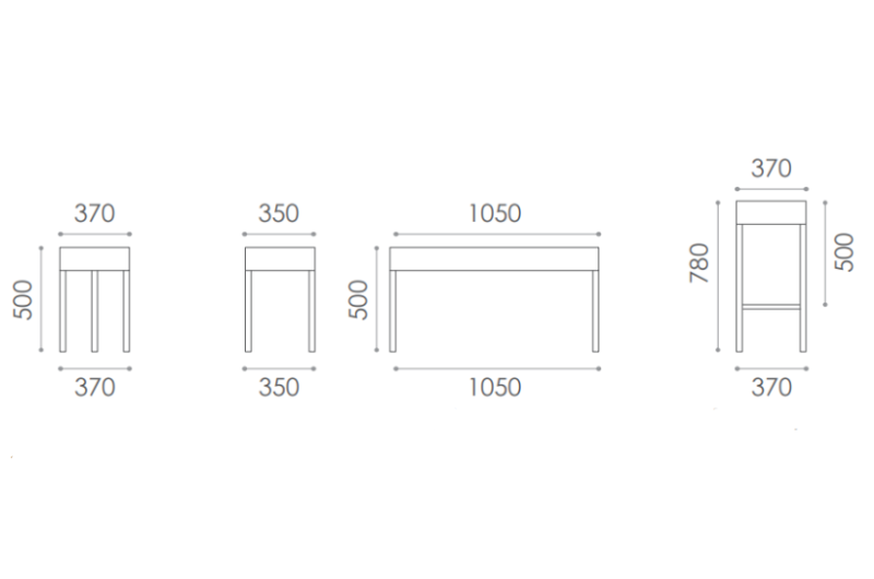 Tanmay Low And High Level Stools Size Img