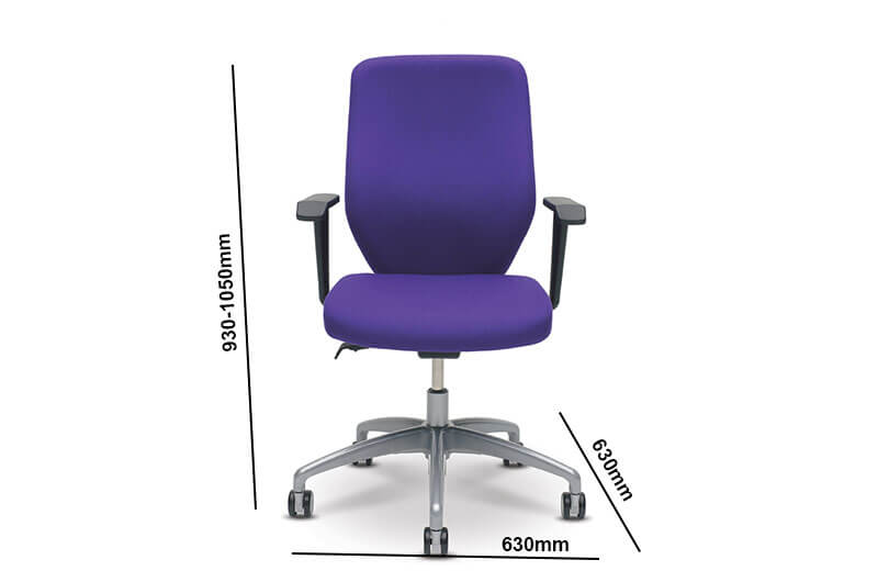 Xolani – Low And Medium Back Task Chair Dimensions Img