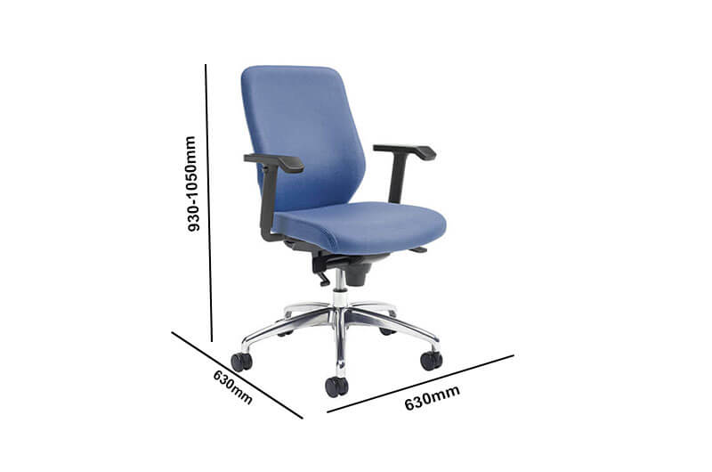 Xenia – Height Adjustment Task Chair Dimensions Img