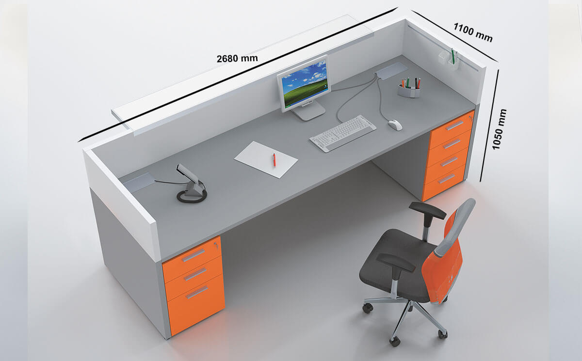 Rachi 3 – Reception Desk Size