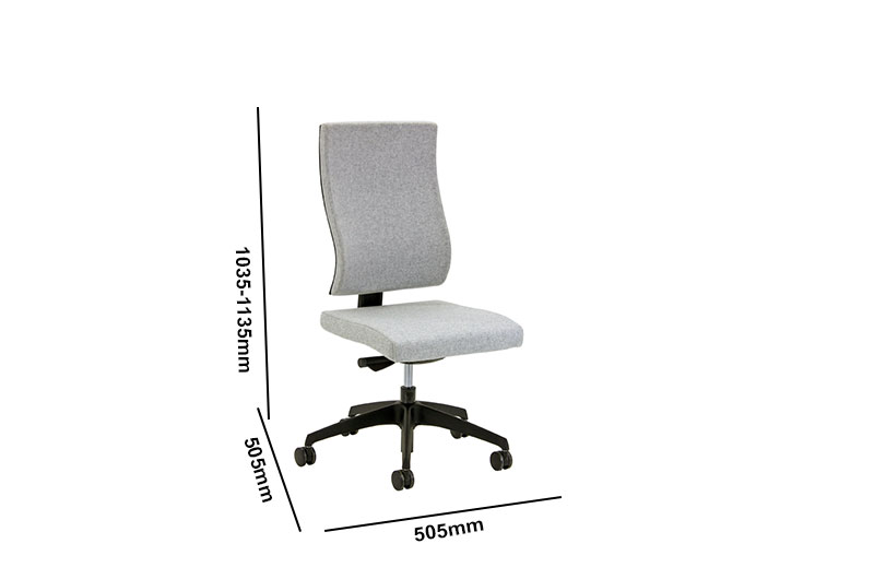 Xuan – Medium And High Back Task Chair Dimensions Img