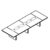 Medium Rectangular Shape Table (with Glass Insert, 10 and 12 Persons)