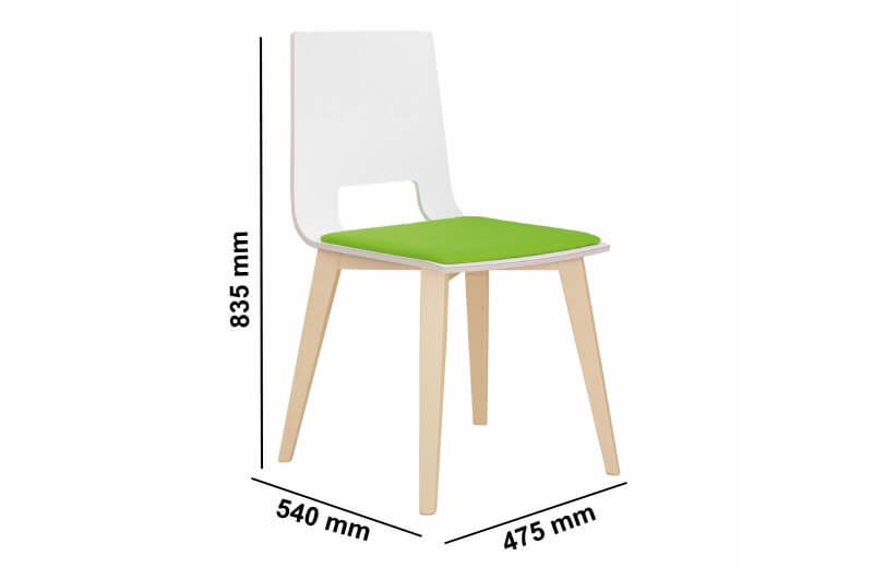 Carmen 2 – Multi Purpose Chair With Wooden Leg Size