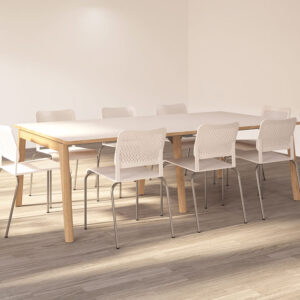 Fahri 3 Mfc Finish Top Meeting Table With Wood Legs Main Image