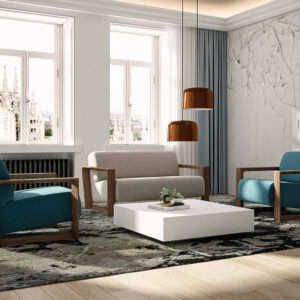 Tabor One And Two Sofa With Wooden Framemain Img