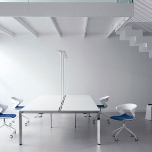 Nachni 2 Stackable Swivel With Castors Leg Chair Main Img