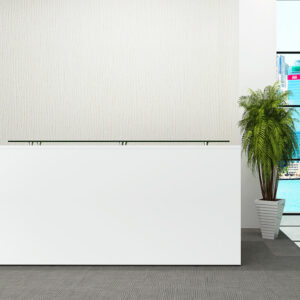 Macario White High Gloss Reception Desks