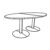 Small Oval Shape Table (Trumpet Leg , 6 Persons)