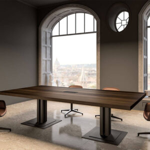 Gianny 1 Rectangular Meeting Table With Metal Base Legs Main Img