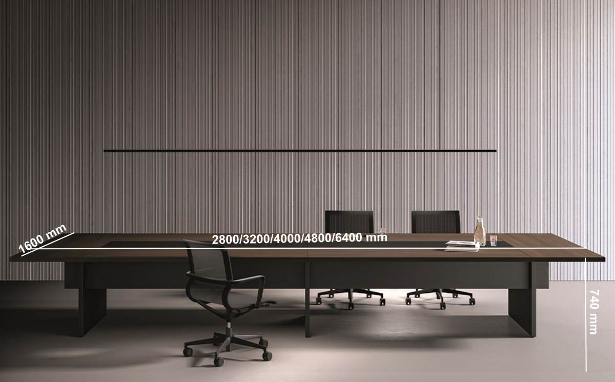 Sienna 2 Rectangular Meeting Room Table With Central Insert Size Img 2